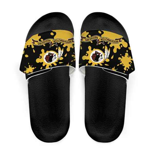 Women's Washington Commanders Beach Adjustable Slides Non-Slip Slippers/Sandals/Shoes 003